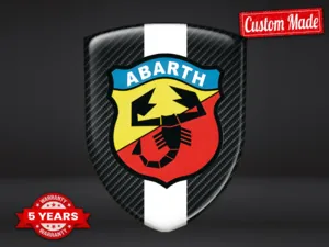 Fiat Abarth Emblemas Silicona Auto Resistentes Alta Calidad Profesional